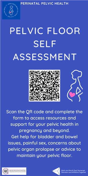 A QR code for the pelvic floor self referral