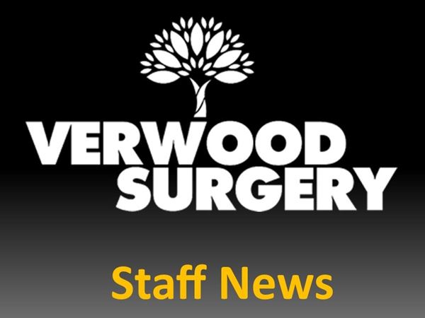 The Verwood Surgery logo and the words Staff News